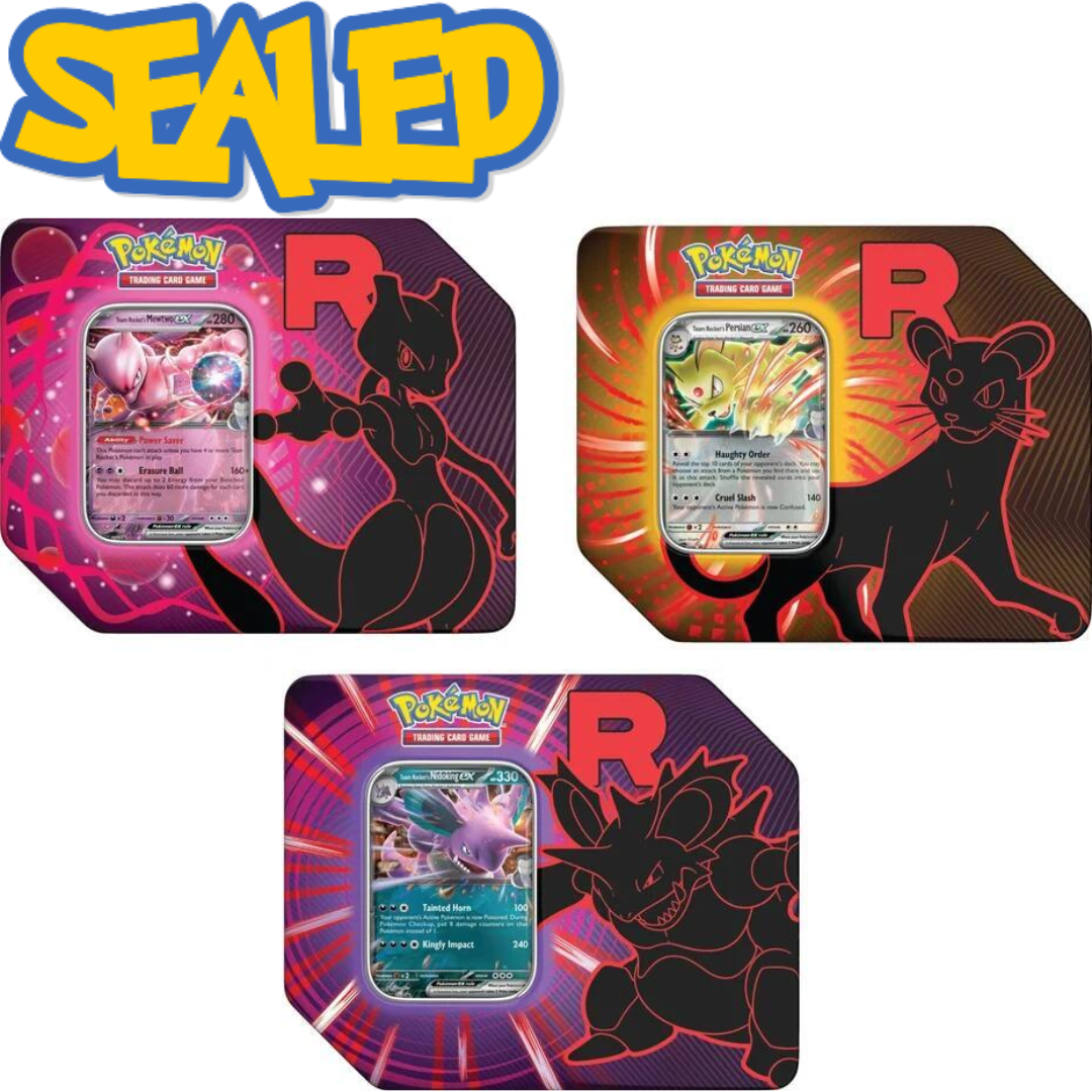 SEALED - Team Rocket Tin [Set of 3] - USA Only