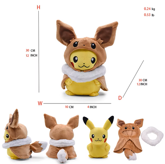 Pika Hoodie - Eevee- Plush